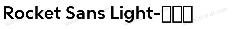 Rocket Sans Light字体转换